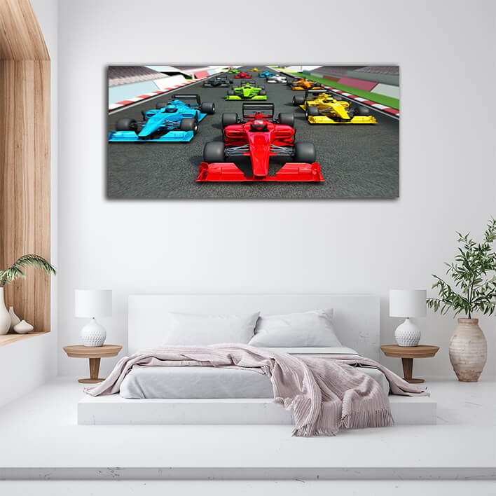 WEB002 0027 WEB001 0012 47247872 racing cars on the race track 3d illustration AOAY5193