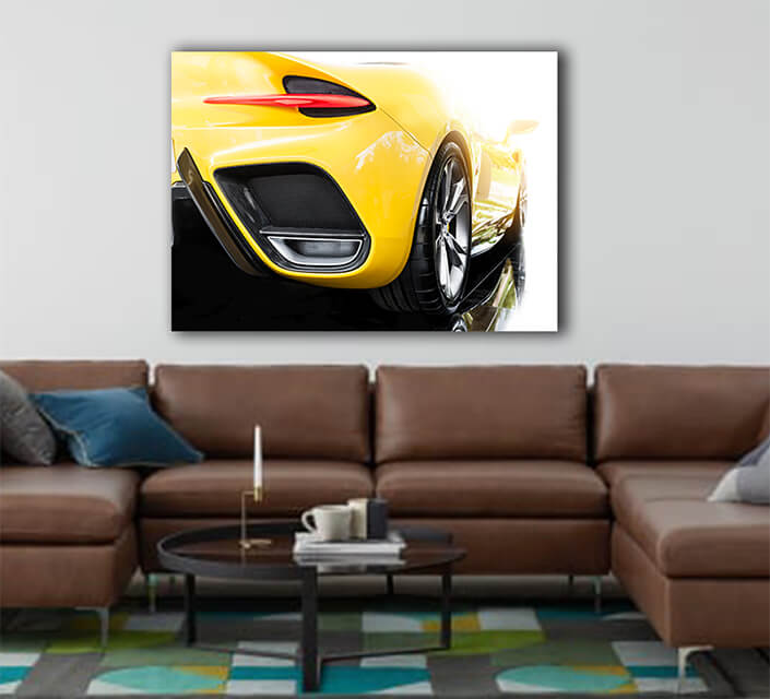 WEB003 0010 ML 0007 46104418 back of a yellow sport car AOAY5288