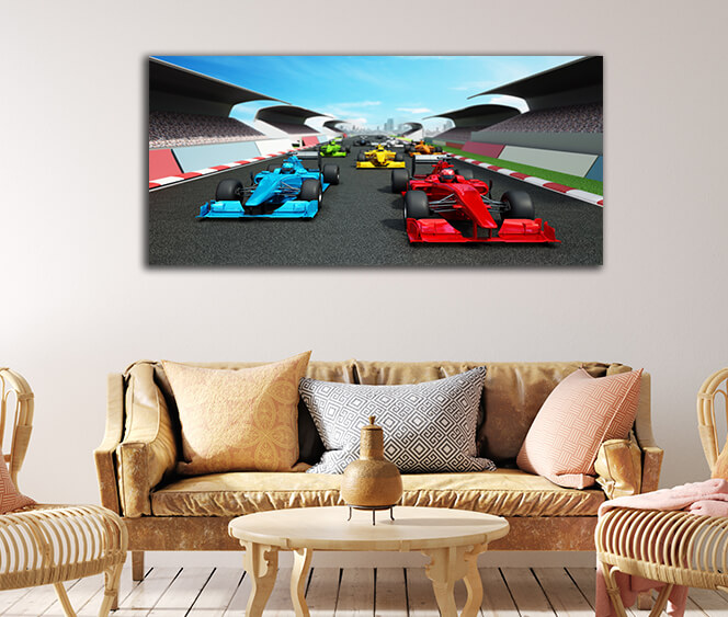 WEB003_0016_WEB001_0014_47247746_brandless racing cars on the race track 3d illustration AOAY5191