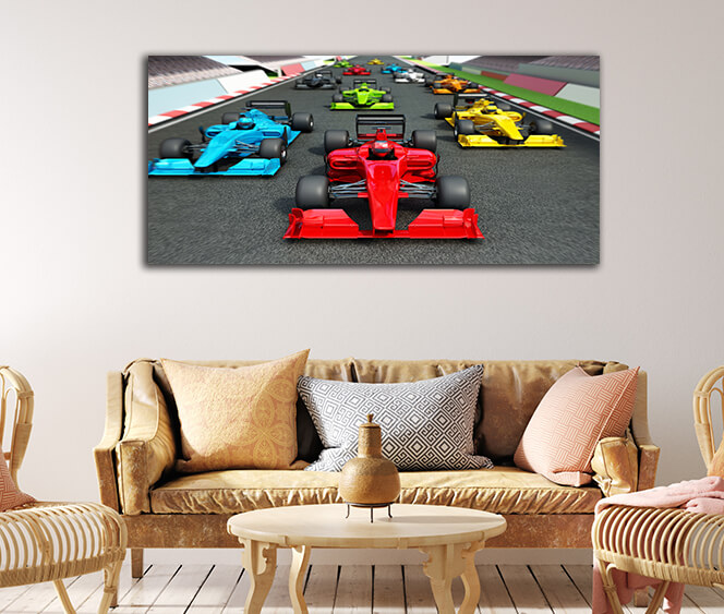WEB003 0018 WEB001 0012 47247872 racing cars on the race track 3d illustration AOAY5193
