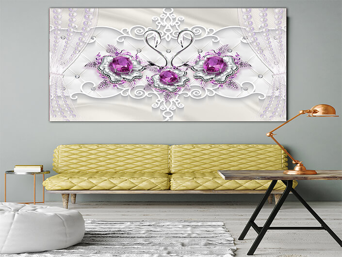 WEB003 0020 MP 0014 31307984 3d floral jewellery background illustration swan AOAY5784