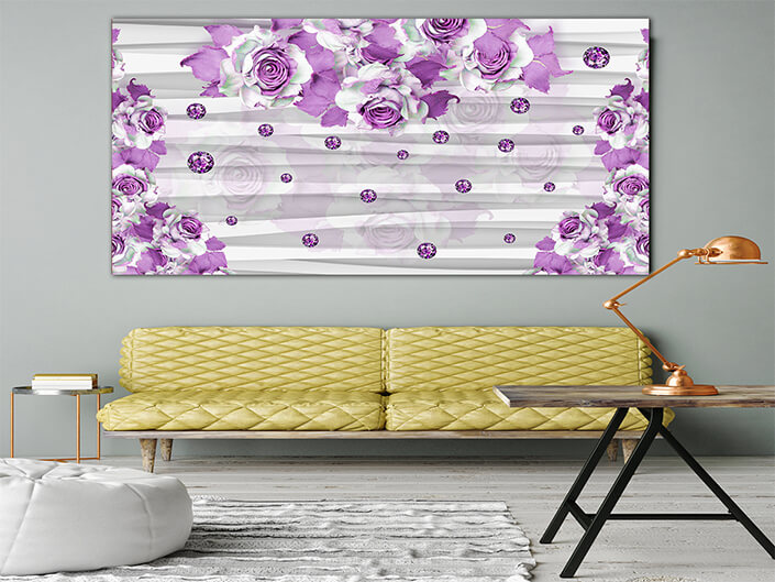 WEB003 0037 MP 0056 31328242 3d wallpaper purple flower swan butterfly jewelry (D66) AOAY5756
