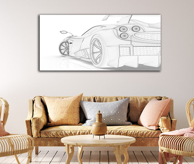 WEB003 0046 WEB001 0056 46057202 generic sport unbranded wireframe car isolated on a white background AOAY5253