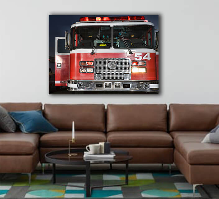 WEB003 0047 ML 0026 35514632 close up shot of fire engine and ambulance at night AOAY7381