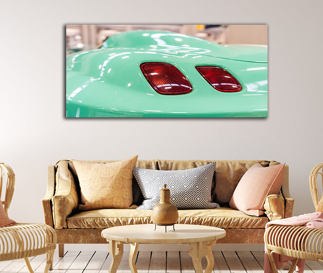 WEB003 0069 WEB001 0033 46105318 back of a green modern sport car AOAY5295