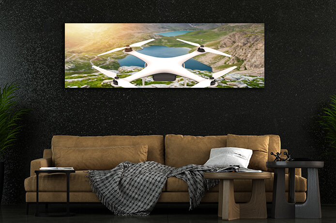 WEB004 0000 WEB001 0039 46104110 drone with digital camera flying over mountains AOAY5286