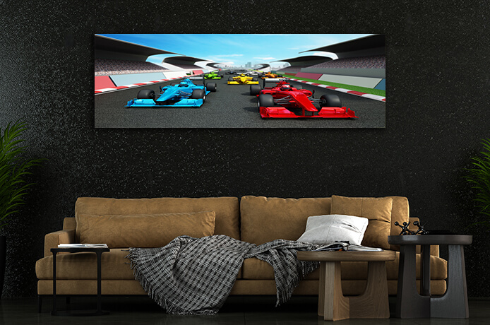 WEB004_0025_WEB001_0014_47247746_brandless racing cars on the race track 3d illustration AOAY5191