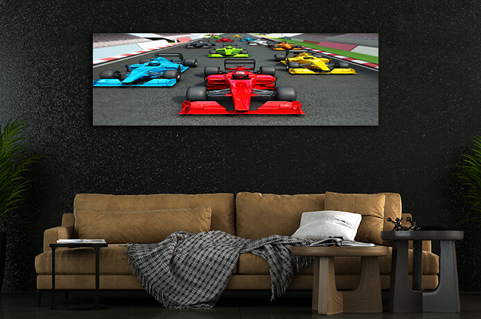 WEB004 0027 WEB001 0012 47247872 racing cars on the race track 3d illustration AOAY5193