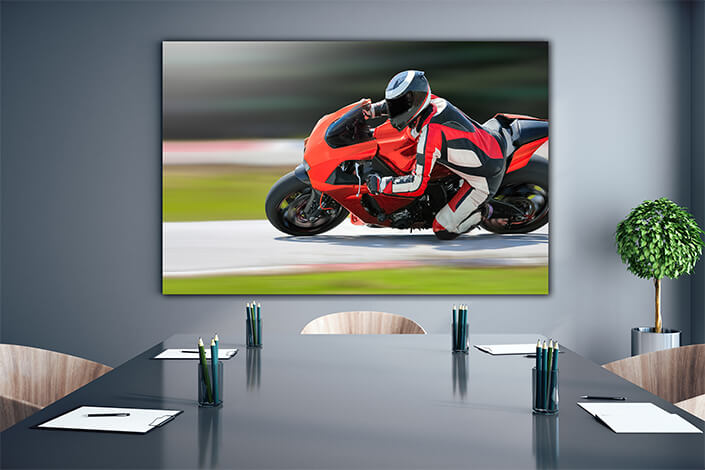 WEB004 0054 ML 0023 36731046 motorcycle leaning into a fast corner on race track AOAY6142