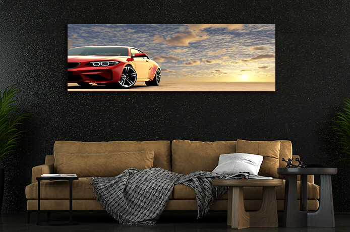 WEB004 0063 WEB001 0048 46058736 red generic unbranded sport car in sunset AOAY5265