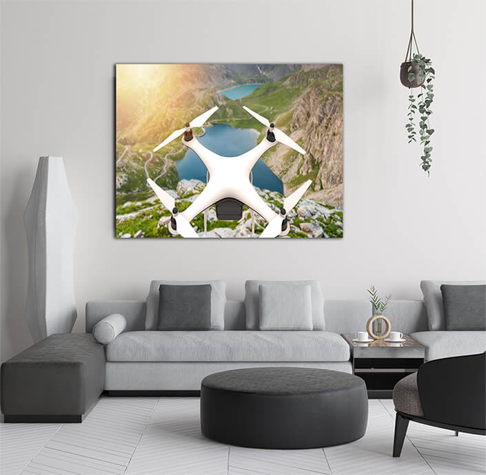 WEB005 0002 WEB001 0039 46104110 drone with digital camera flying over mountains AOAY5286