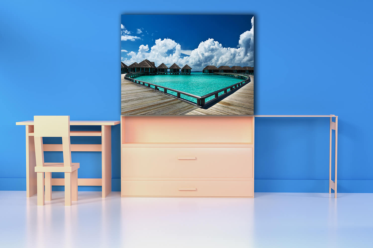 WEB005 0023 MP 0033 4167251 The beautiful beach with water bungalows AOAY6660