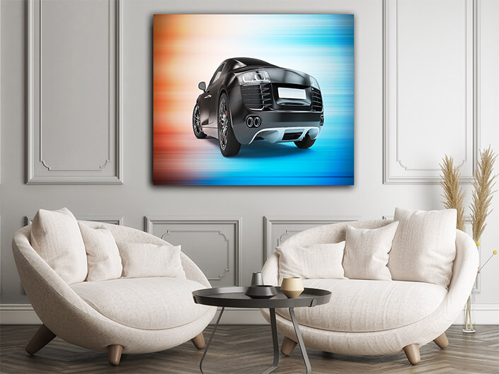 WEB006 0014 WEB001 0027 46105980 back of a generic black sport car AOAY5305