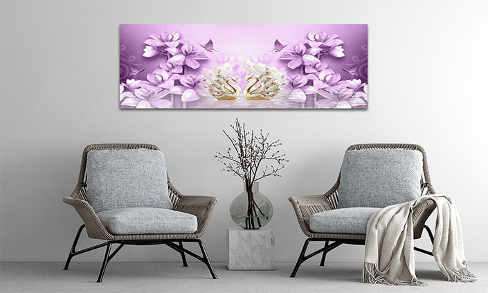 WEB006 0029 MP 0057 31328226 3d wallpaper purple flower swan butterfly jewelry (D65) AOAY5755
