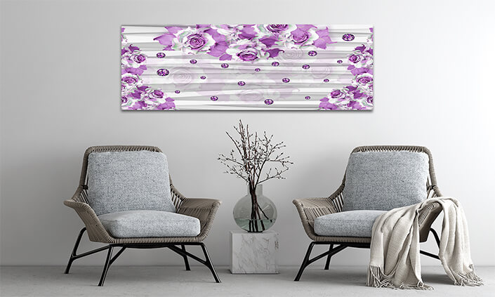 WEB006 0030 MP 0056 31328242 3d wallpaper purple flower swan butterfly jewelry (D66) AOAY5756