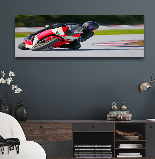 WEB006 0052 ML 0025 36379164 motorcycle leaning into a fast corner on race track AOAY5844