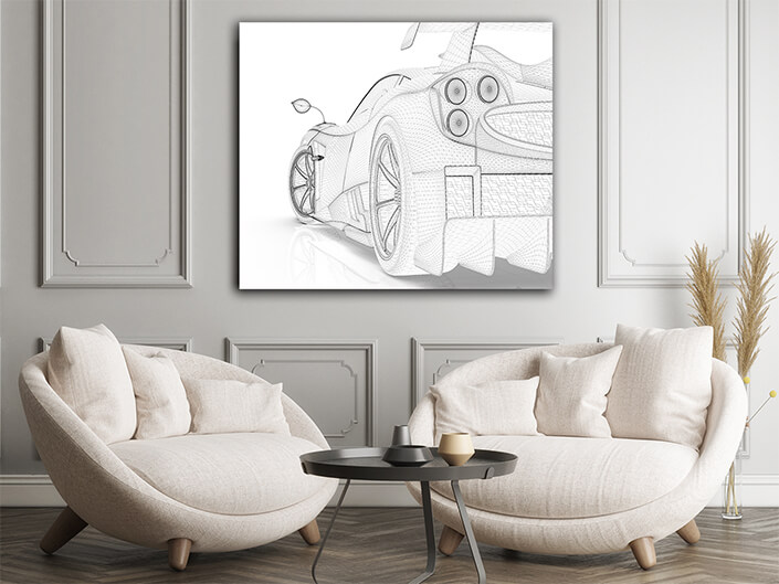 WEB006 0057 WEB001 0056 46057202 generic sport unbranded wireframe car isolated on a white background AOAY5253