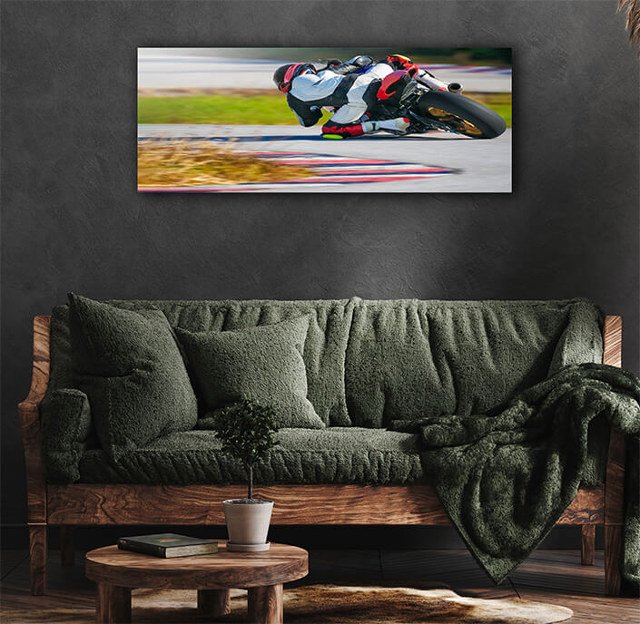 WEB007 0000 ML 0019 36731406 motorcycle leaning into a fast corner on race track AOAY6145