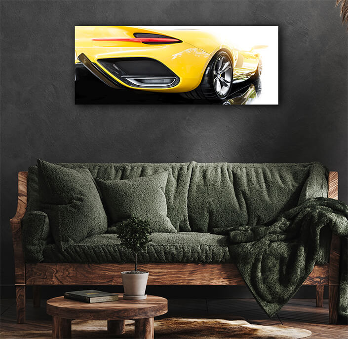 WEB007 0012 ML 0007 46104418 back of a yellow sport car AOAY5288