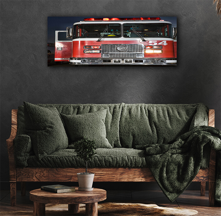 WEB007 0049 ML 0026 35514632 close up shot of fire engine and ambulance at night AOAY7381