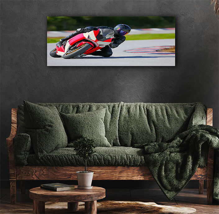 WEB007 0050 ML 0025 36379164 motorcycle leaning into a fast corner on race track AOAY5844