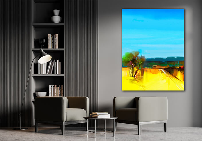 WEB002 0003 MP 0029 22744644 oil painting abstract colorful yellow and blue sky landscape AOAY7026
