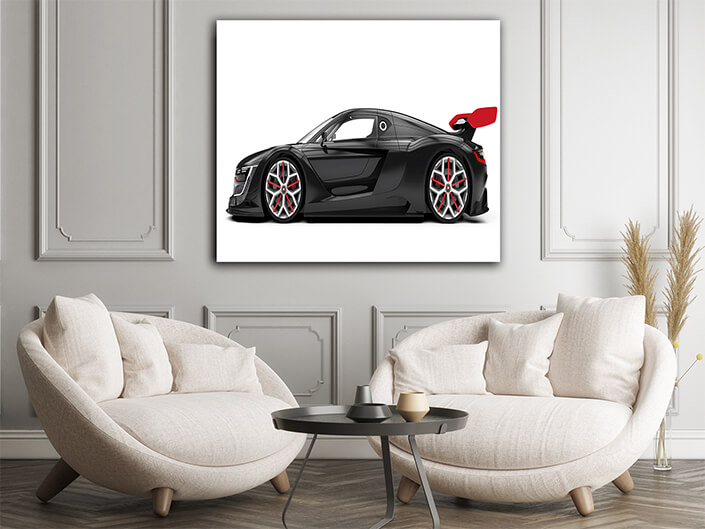 WEB002 0021 MP 0013 46062478 black sport car isolated on a white AOAY5898