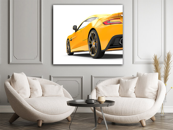 WEB002_0026_MP__0008_46104994_back of a yellow luxury car isolated on a white background 3d rendering AOAY5293