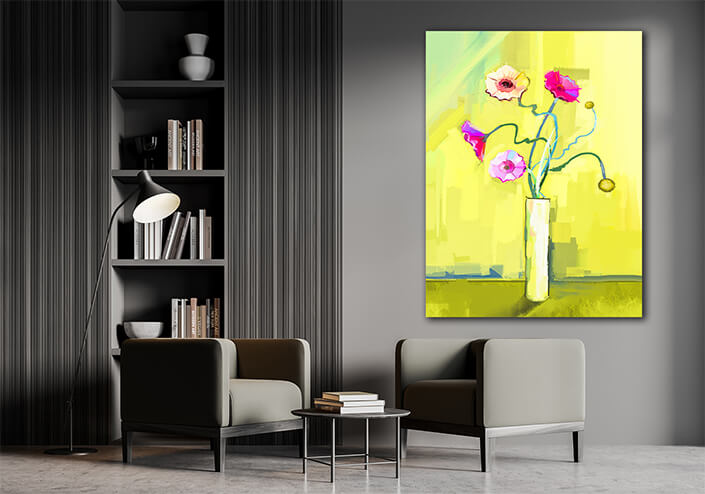 WEB002 0040 MP 0033 22743502 abstract oil painting of spring flower still life of yellow AOAY7030
