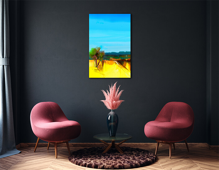 WEB003 0003 MP 0029 22744644 oil painting abstract colorful yellow and blue sky landscape AOAY7026