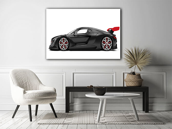 WEB003 0023 MP 0013 46062478 black sport car isolated on a white AOAY5898