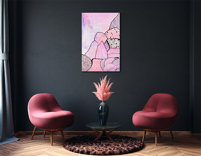 WEB003 0027 MP 0004 35459268 abstract painting pink black and puprle shades colorful texture AOAY7001