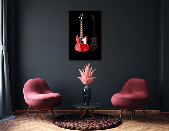 WEB003 0032 MP 0041 19987368 solid red metallic guitar AOAY5029