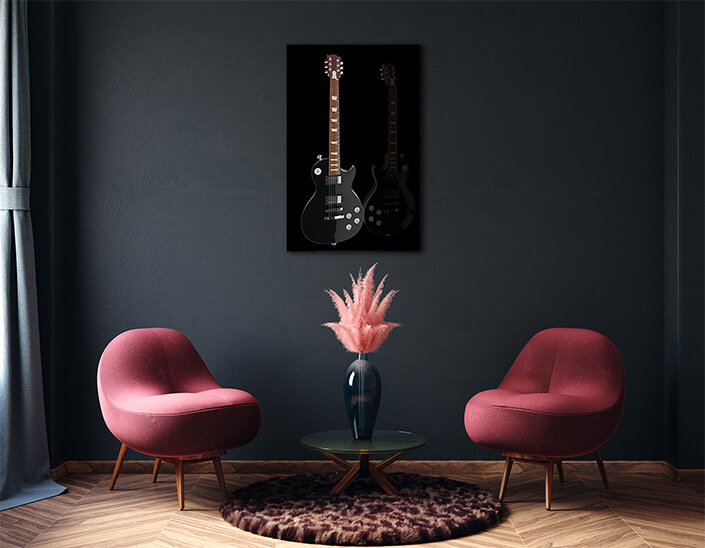 WEB003 0036 MP 0037 19987608 black electric guitar on black background AOAY5038