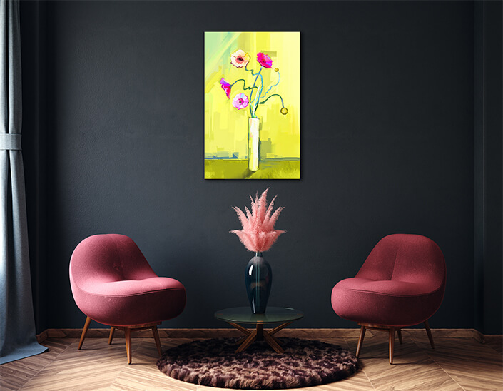 WEB003 0040 MP 0033 22743502 abstract oil painting of spring flower still life of yellow AOAY7030