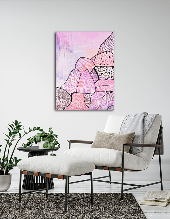 WEB004 0028 MP 0004 35459268 abstract painting pink black and puprle shades colorful texture AOAY7001