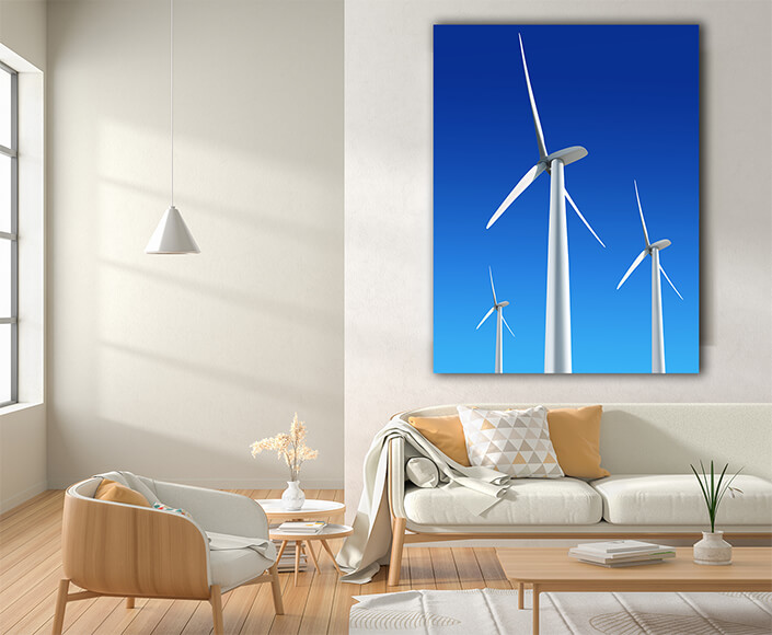 WEB004 0031 MP 0049 2855427 white wind turbines AOAY5091