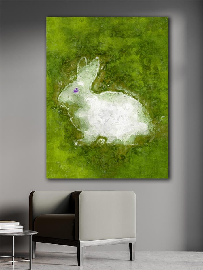 WEB005_0010_MP_0022_26356590_white easter rabbit in the green grass digital oil on canvas pai AOAY7019