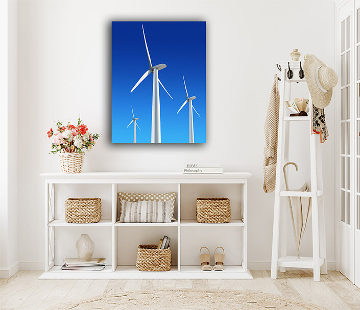 WEB005 0035 MP 0049 2855427 white wind turbines AOAY5091