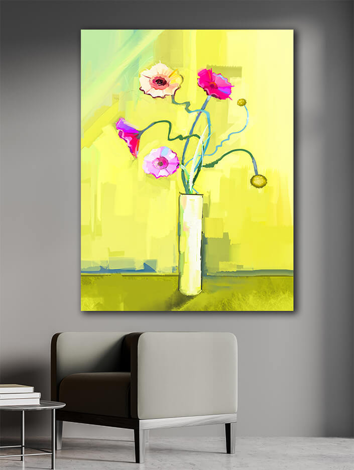 WEB005 0040 MP 0033 22743502 abstract oil painting of spring flower still life of yellow AOAY7030