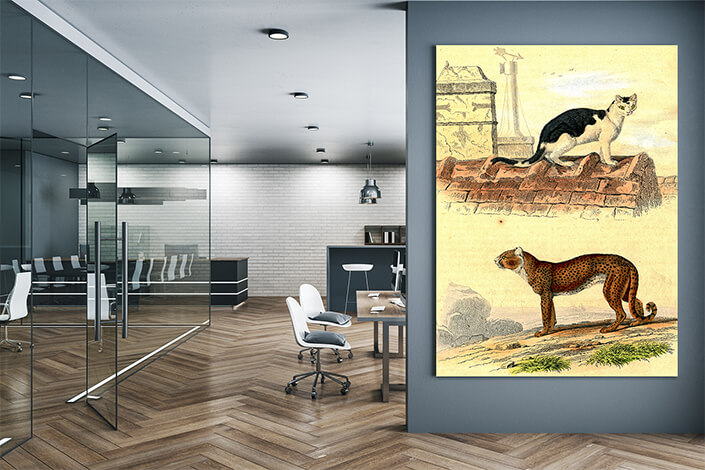 WEB006 0011 MP 0021 28188990 domestic cat cheetah vintage engraving AOAY7018