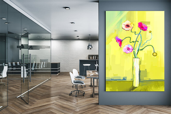 WEB006 0040 MP 0033 22743502 abstract oil painting of spring flower still life of yellow AOAY7030