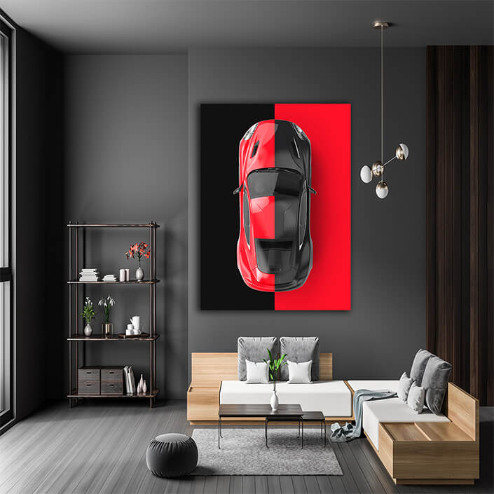 WEB006 0043 MP 0033 46057836 red and black generic brandless car on a black and red background AOAY5259