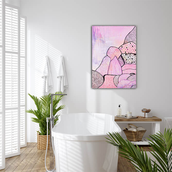 WEB007 0028 MP 0004 35459268 abstract painting pink black and puprle shades colorful texture AOAY7001
