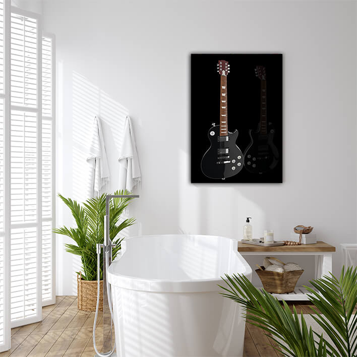 WEB007 0037 MP 0037 19987608 black electric guitar on black background AOAY5038