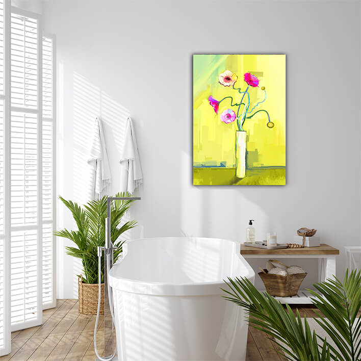 WEB007 0041 MP 0033 22743502 abstract oil painting of spring flower still life of yellow AOAY7030