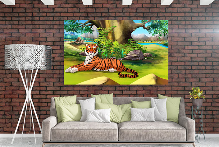 WEB0003 0035 ML 0039 47339328 big tiger lies under a tree AOAY5931