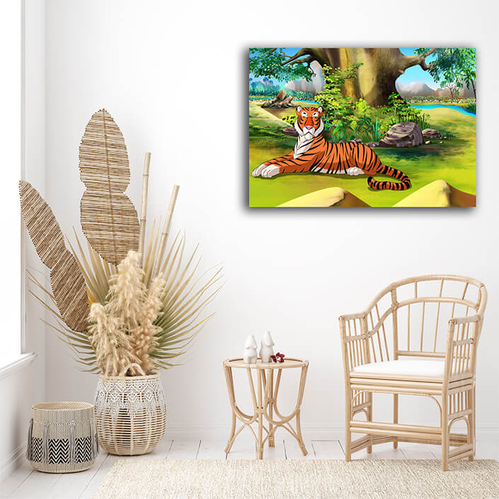 WEB0006 0035 ML 0039 47339328 big tiger lies under a tree AOAY5931