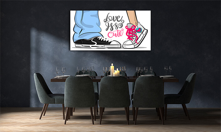 Web001 0015 mockup 0011 31331770 pop art man woman sneakers kiss love cute aoay7714