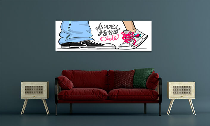 Web001 0017 mockup 0011 31331770 pop art man woman sneakers kiss love cute aoay7714